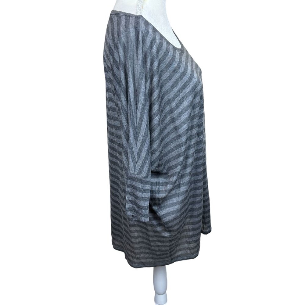 Eileen Fisher top, size Large, stripes, boxy, sustainable, NWT, made in USA - Picture 5 of 13